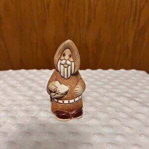 Uruguay Studio Pottery Hooded Priest Monk Holding Book Bible Religious Signed